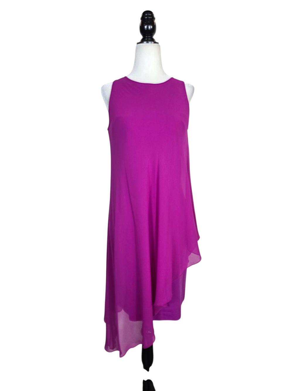 Ted Baker Magenta Sleeveless Asymmetric Layered Mini Dress